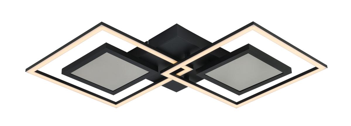 Stropna Led Svjetiljka Preceval - crna, metal/plastika (74/42/6cm) - Premium Living