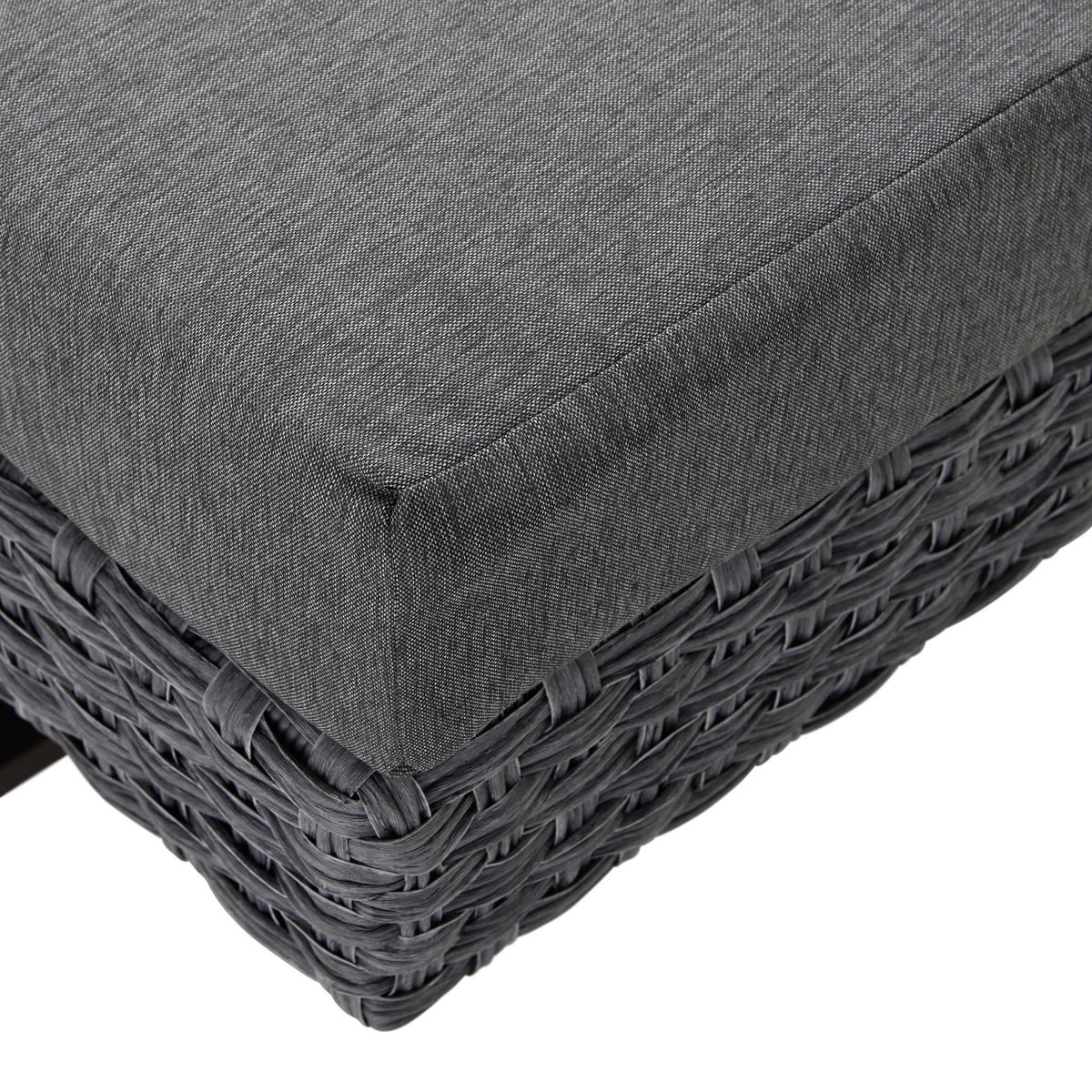 LOUNGEGARNITUR RAFFAELA - Grau, Modern, Glas/Kunststoff (207/64/75cm) - Bessagi Garden