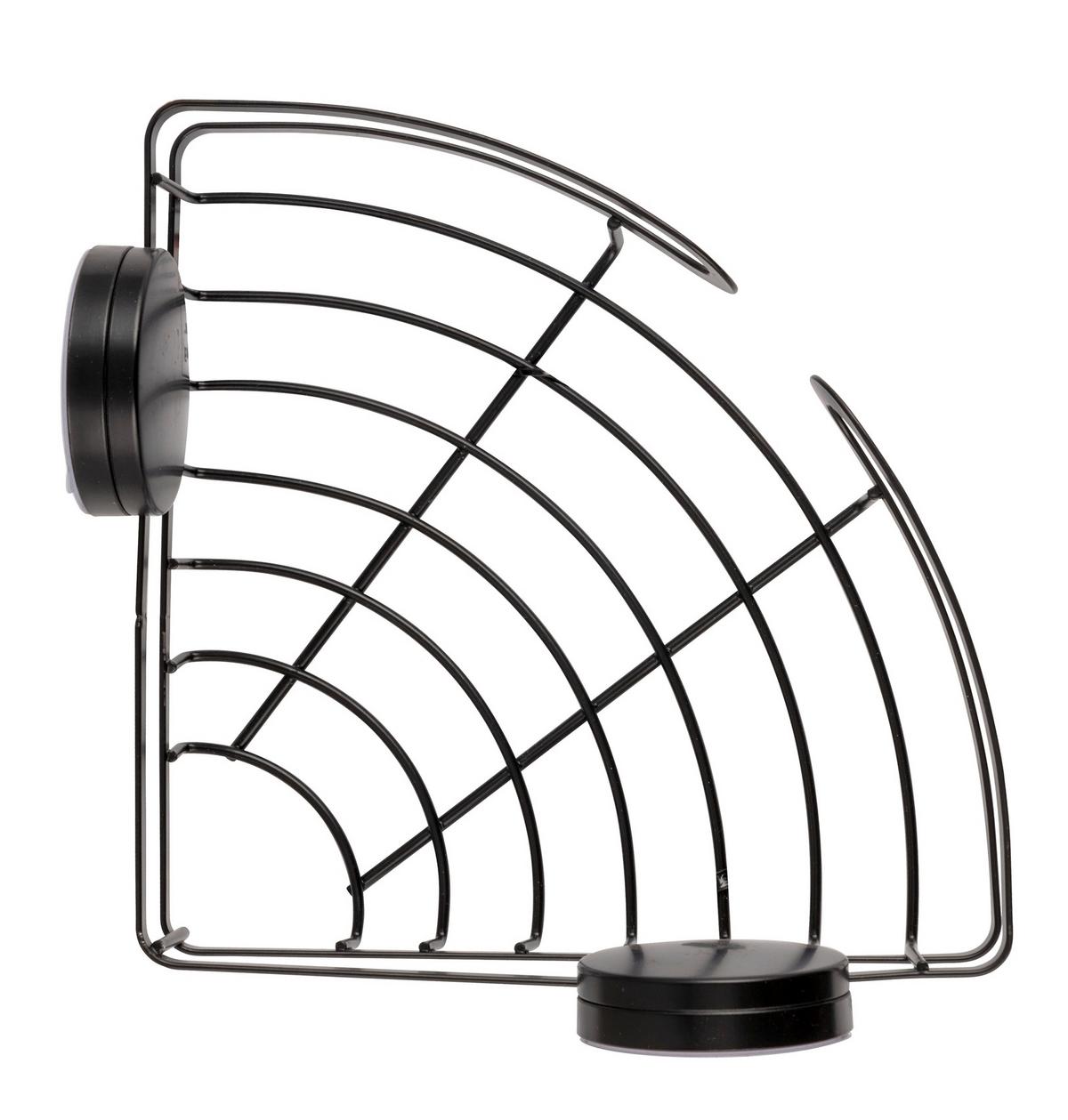 Regal Za Tuš Pavia - crna, Moderno, metal (27/9,8/20cm) - Wenko