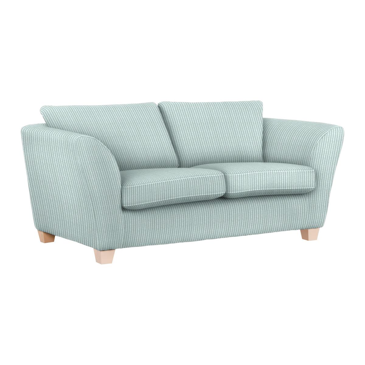 2-Sitzer-Sofa Devado Hellblau Cord - Naturfarben/Hellblau, Holz/Textil (190/70-85/95cm) - Mömax