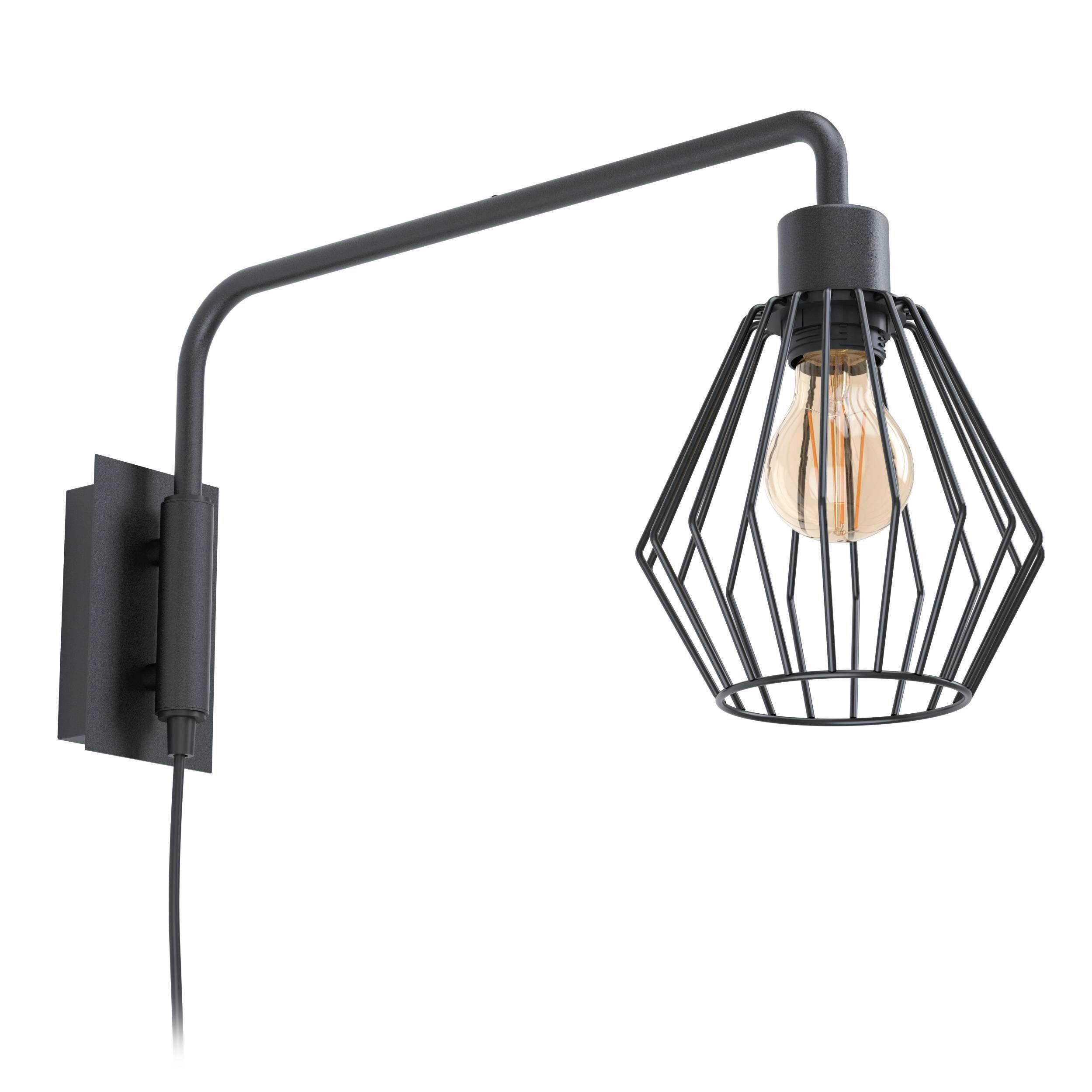 Wandleuchte 99349* Tabillano 1 - Schwarz, Design, Metall (16/50/25cm) - Eglo