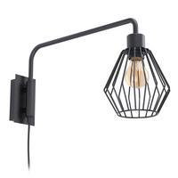 Wandleuchte 99349* Tabillano 1 - Schwarz, Design, Metall (16/50/25cm) - Eglo