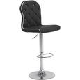 Barski Stol Stop - črna/krom, Moderno, kovina/tekstil (42/101-122/54cm) - Mömax modern living