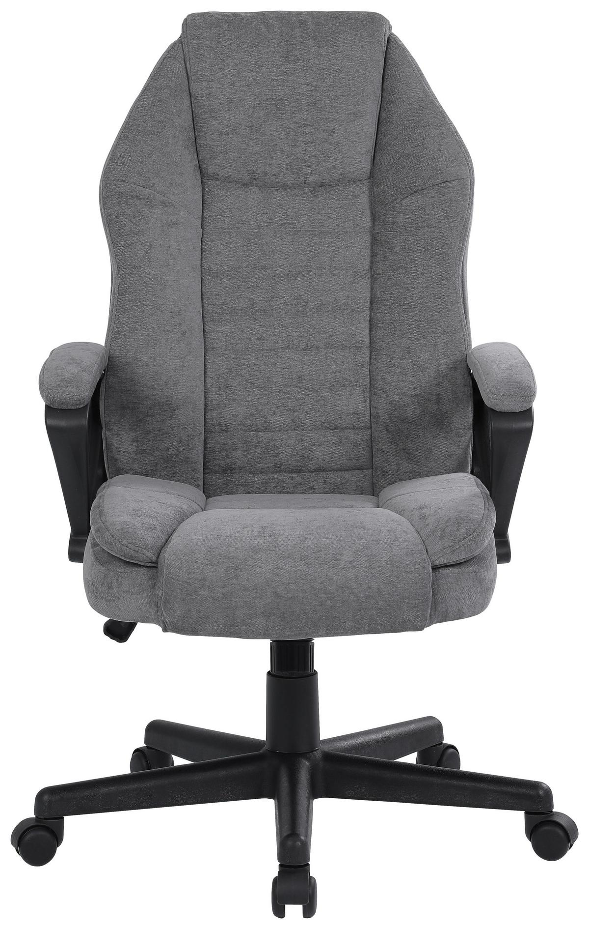 FOTEL SZEFA NIKITA  -EXKLUSIV- - czarny/szary, Konventionell, tworzywo sztuczne/metal (63/110-120/69cm) - Venda