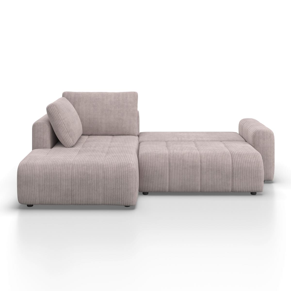 Sarokkanapé Ágyfunkcióval Gia - világosszürke, Modern, textil/fa (261/94/197cm) - Bessagi Home
