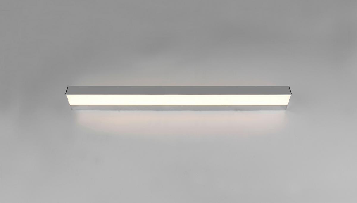 LED-Wandleuchte Rocco in Weiß/Aluminium max. 13 Watt - Chromfarben/Weiß, Basics, Kunststoff/Metall (3,6/90/8cm) - Trio Leuchten