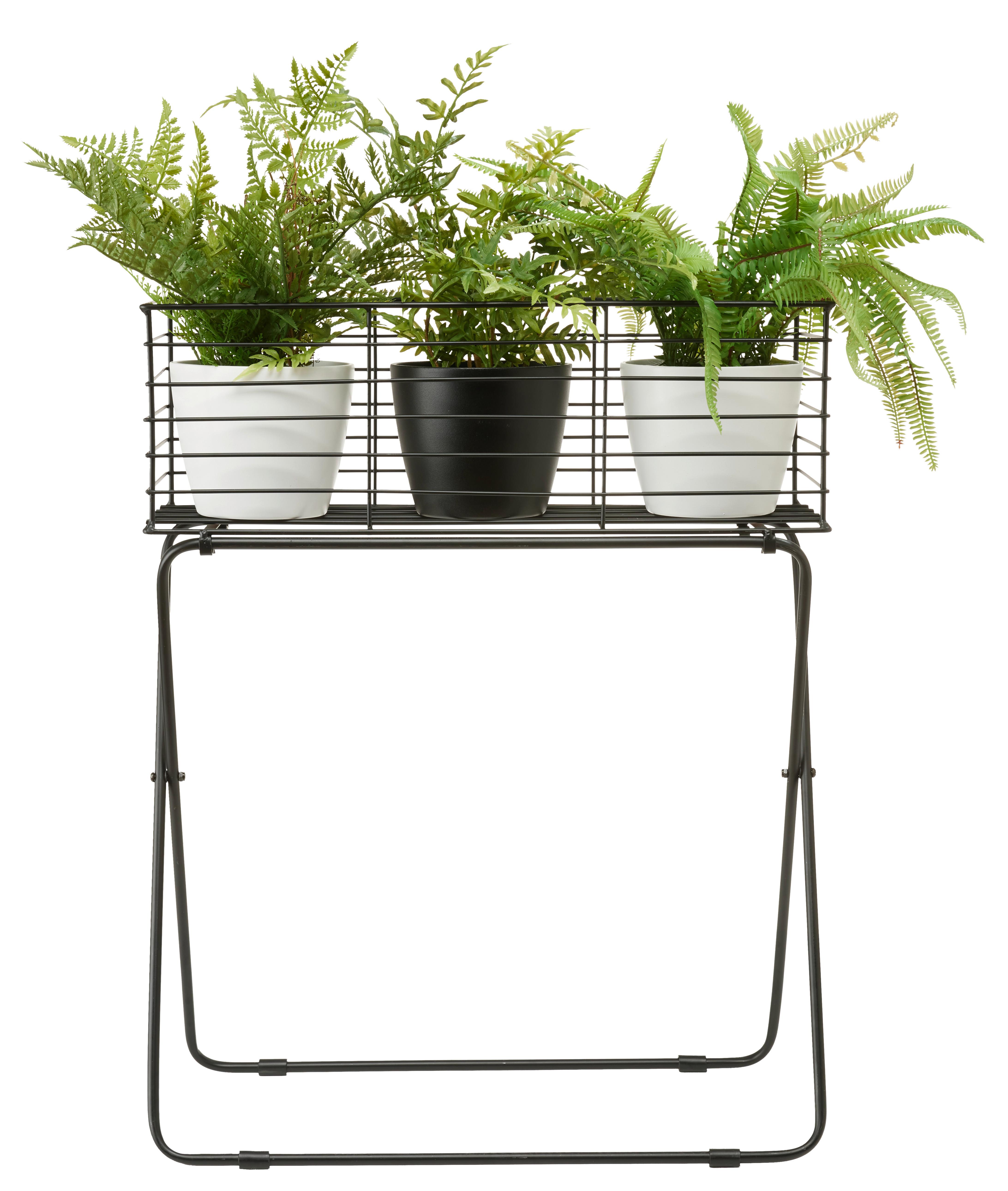 Ghiveci decorativ Fence - negru, Basics, metal (54/68/19cm)