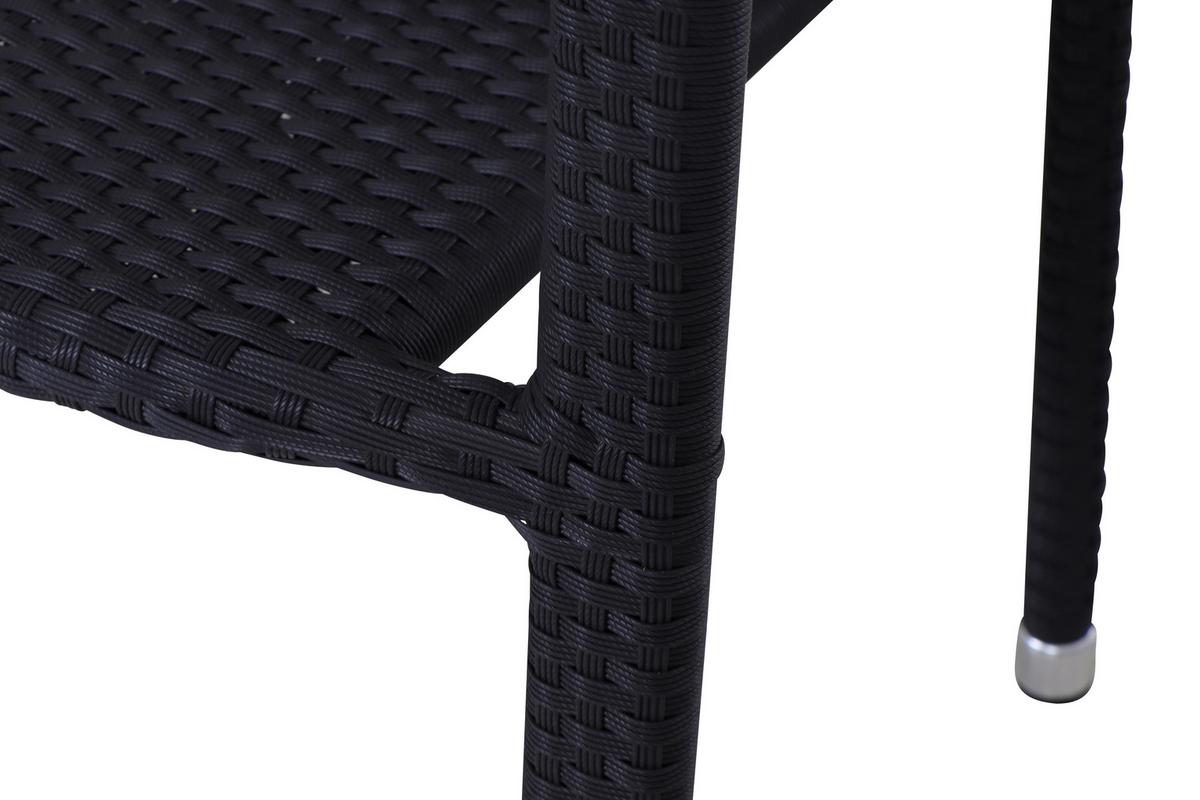 Stapelsessel Schwarz wetterfest - Schwarz, MODERN, Kunststoff/Metall (56/83/60cm) - Siena Garden