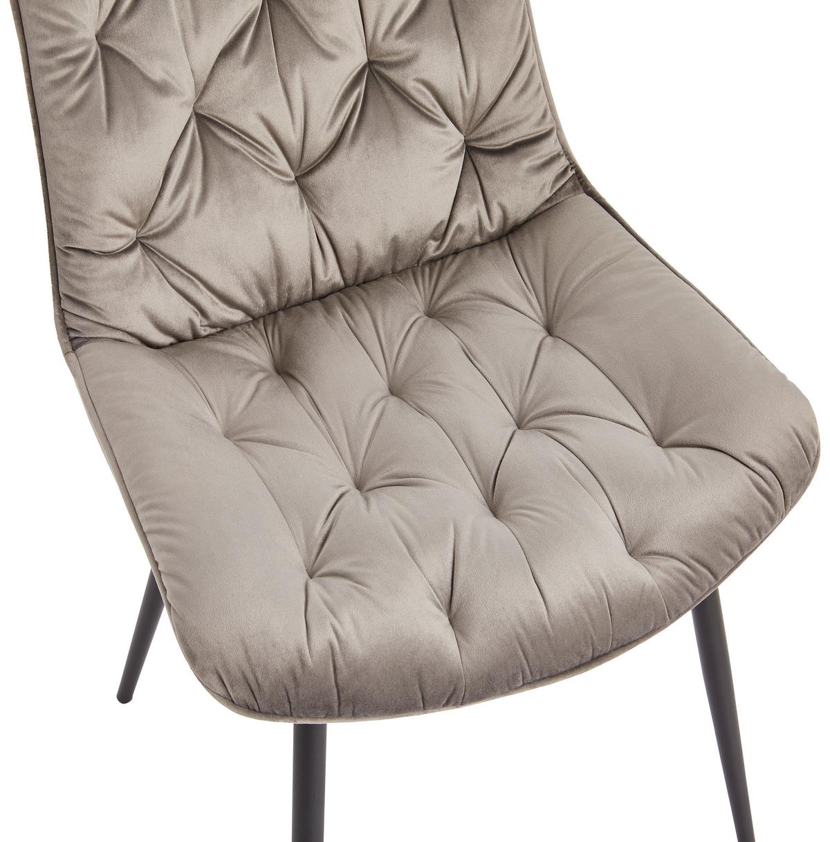 KRZESŁO LANGFORD - czarny/szary, Modern, metal/drewno (52/85/59cm) - Livetastic