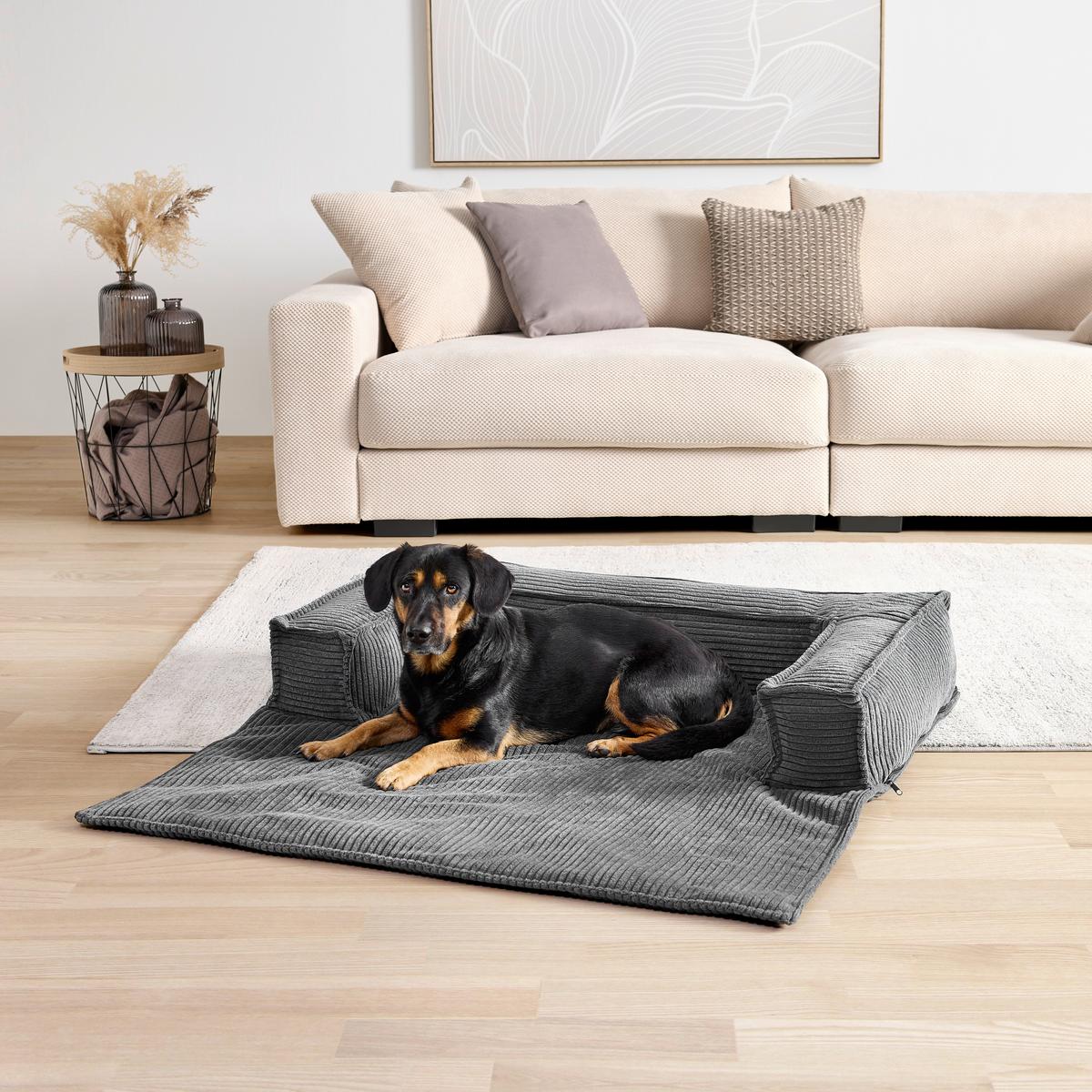 Hundesofa Pet Flat Dunkelgrau - Dunkelgrau, KONVENTIONELL, Textil (105/20/105cm) - Mömax