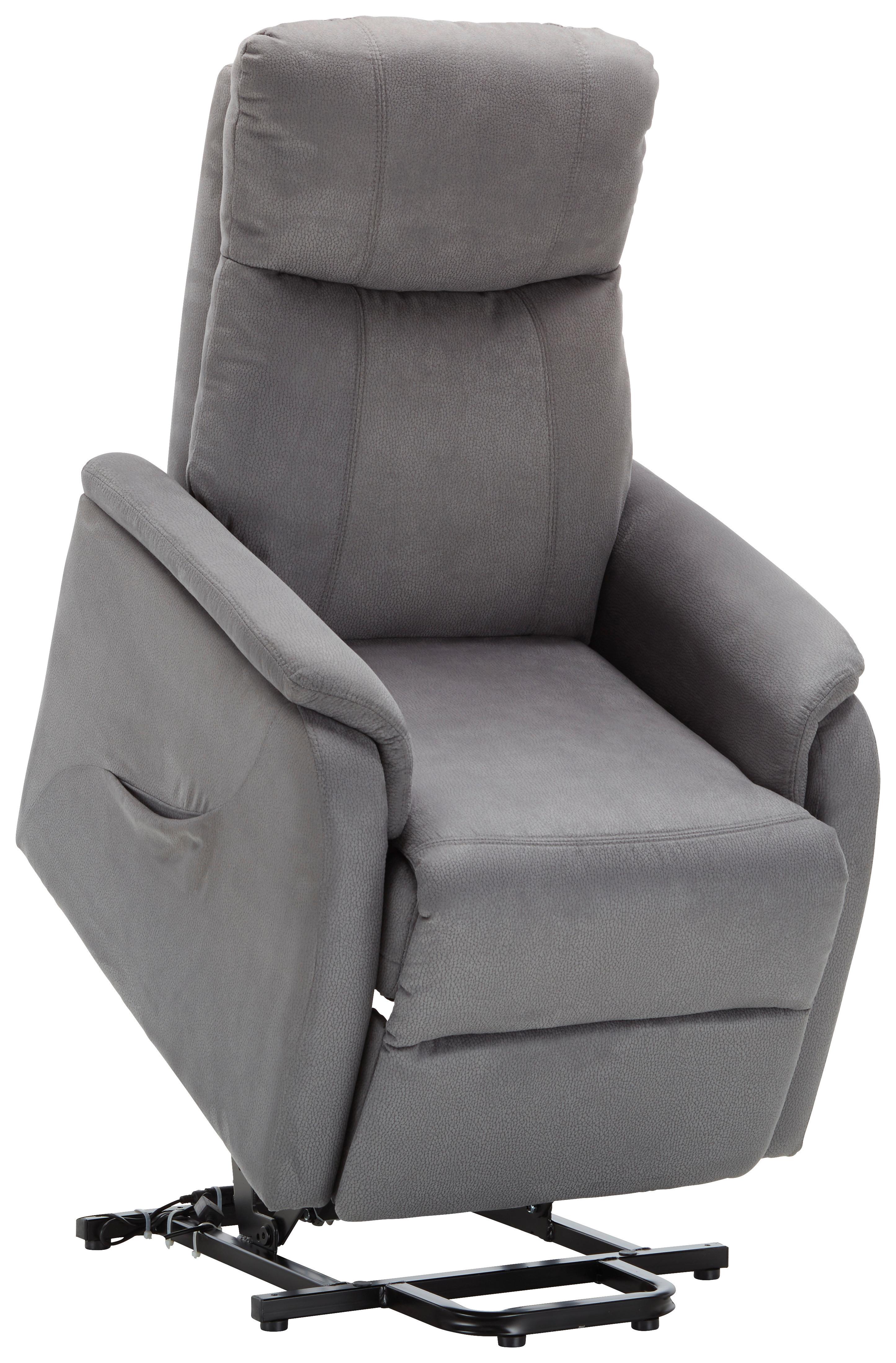 RELAXZETEL JOHNSY - Grijs, Konventionell, Kunststof/Textiel (73/110/94cm) - Mömax