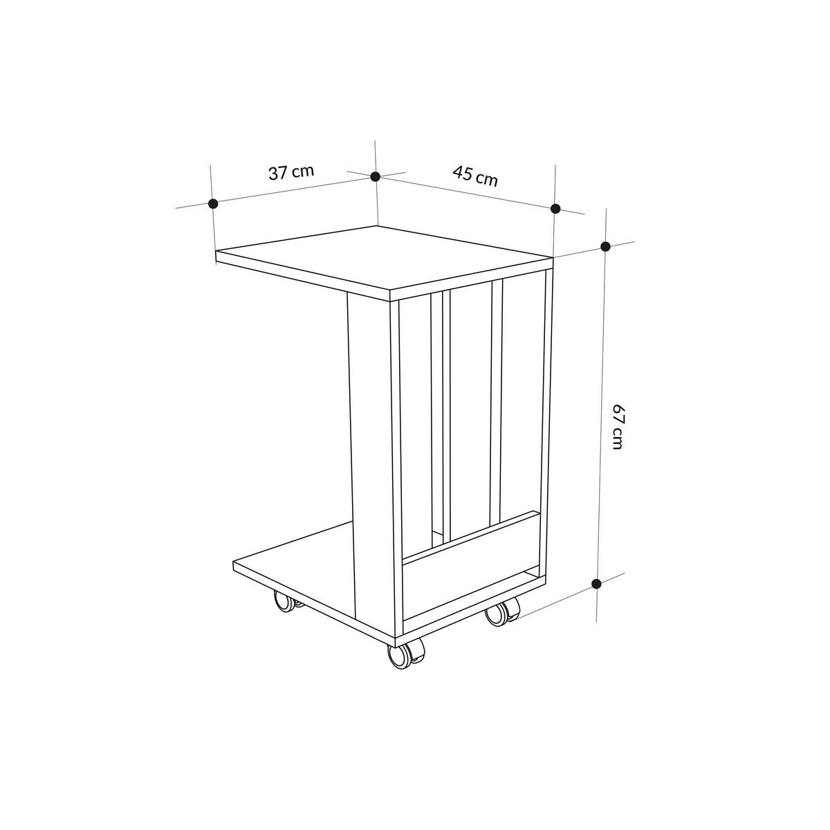 BEISTELLTISCH EDI BEISTELLTISCH - Weiss, Design, Holzwerkstoff/Kunststoff (37/45/60cm) - Livetastic