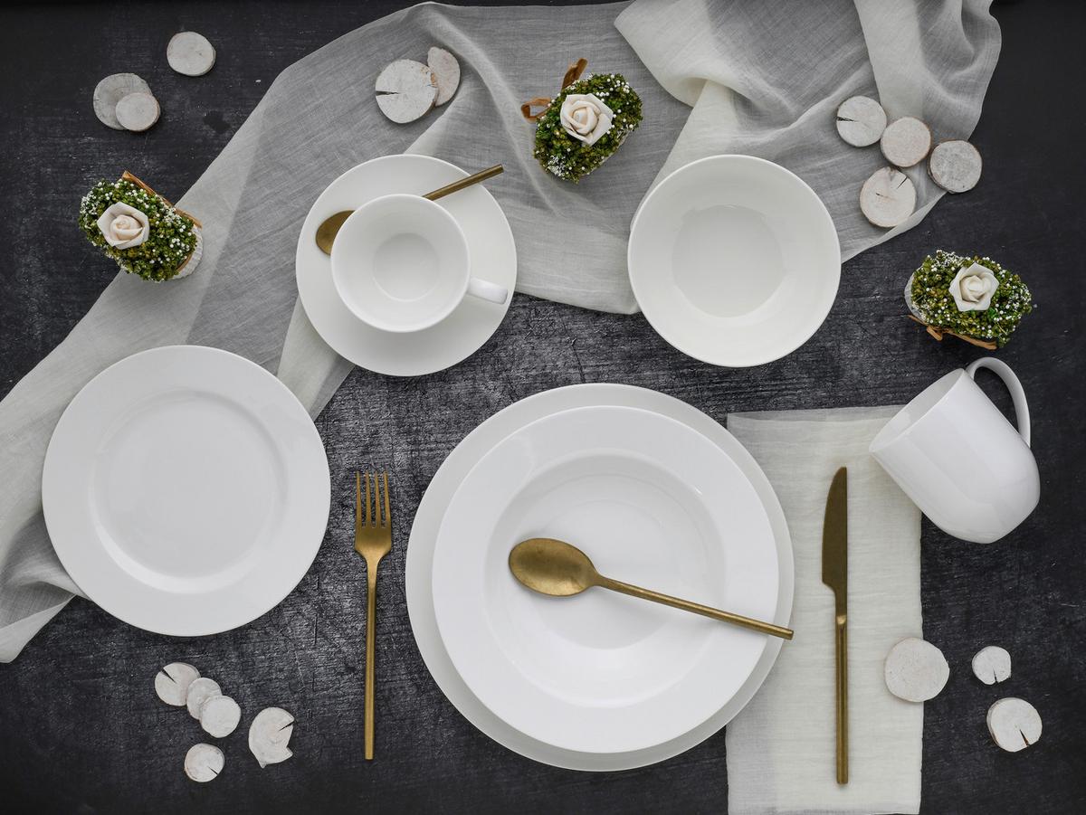 Étkészlet 22159 Fleur Royal - fehér, Basics, kerámia - Creatable