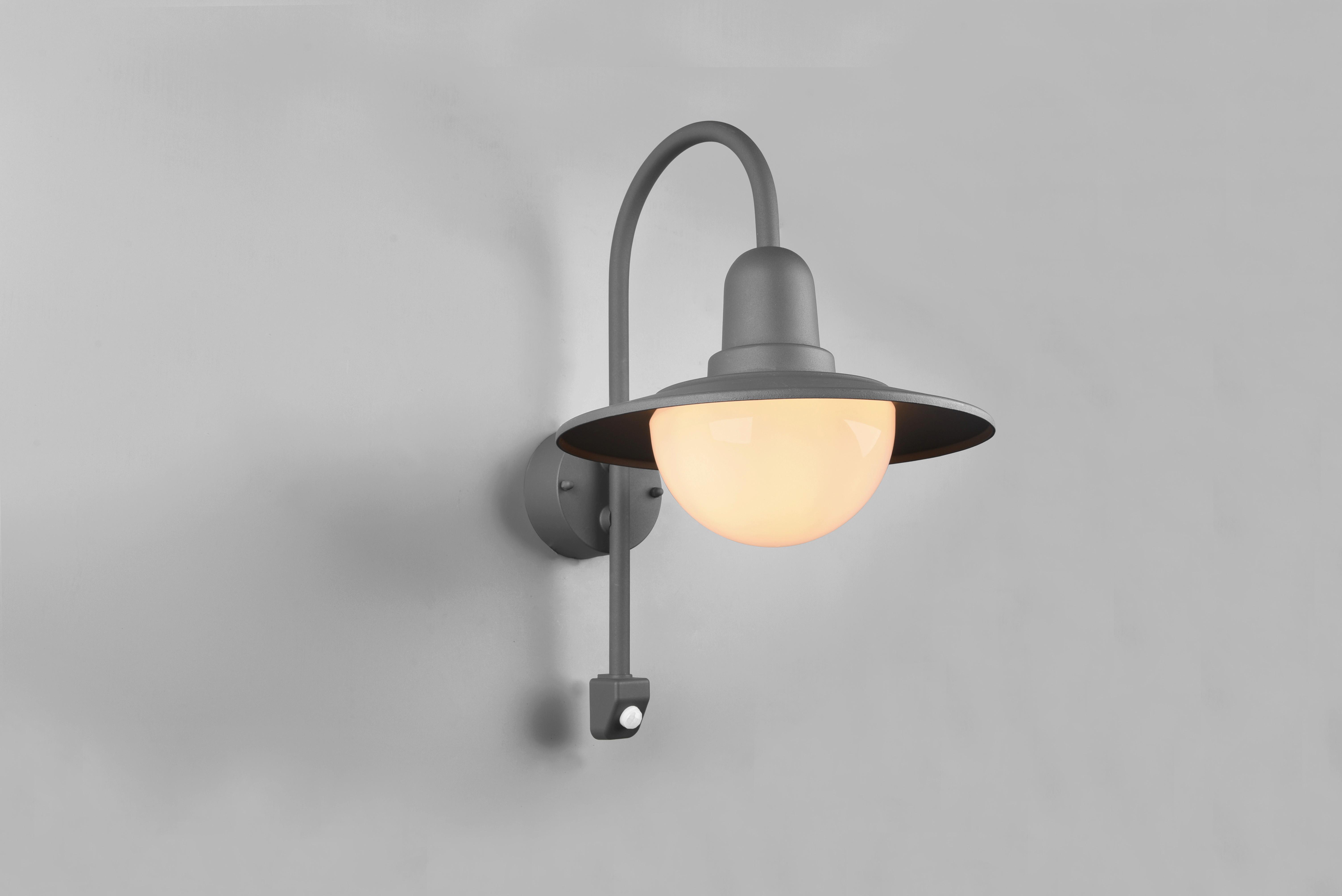 Außenwandleuchte Norman Anthrazit max. 40 Watt - Anthrazit/Weiß, KONVENTIONELL, Glas/Metall (45,5/30/38cm) - Trio Leuchten