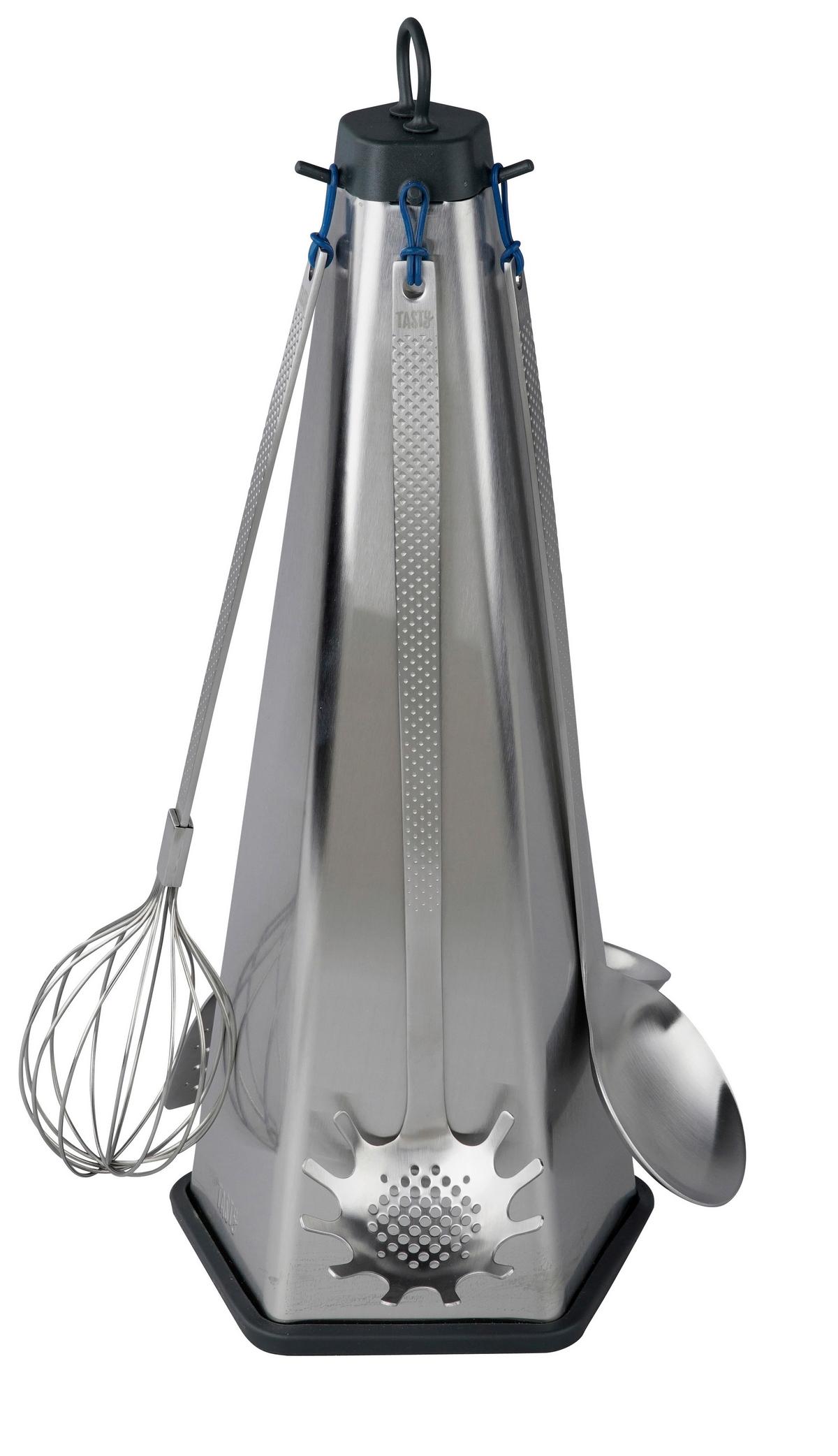 ZESTAW PRZYBORÓW KUCHENNYCH 678951 - kolor srebrny/niebieski, Basics, metal (40/18/14cm) - Fackelmann