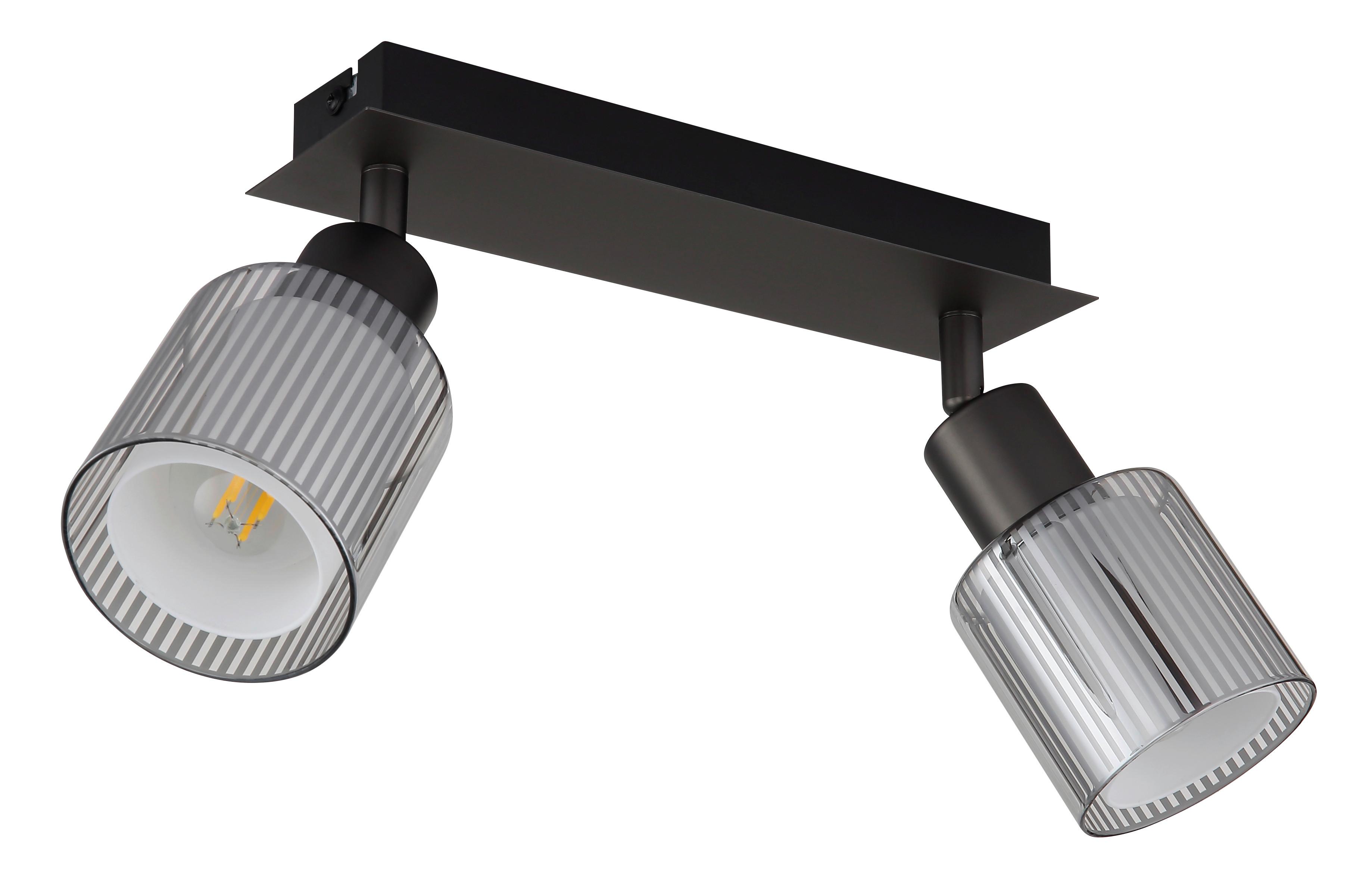 Proiector Villegas - alb/negru cromat, Basics, sticlă/metal (28/8/18,6cm) - Globo