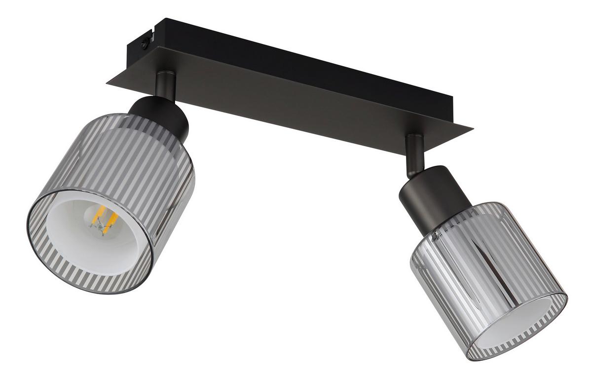 Proiector Villegas - alb/negru cromat, Basics, sticlă/metal (28/8/18,6cm) - Globo