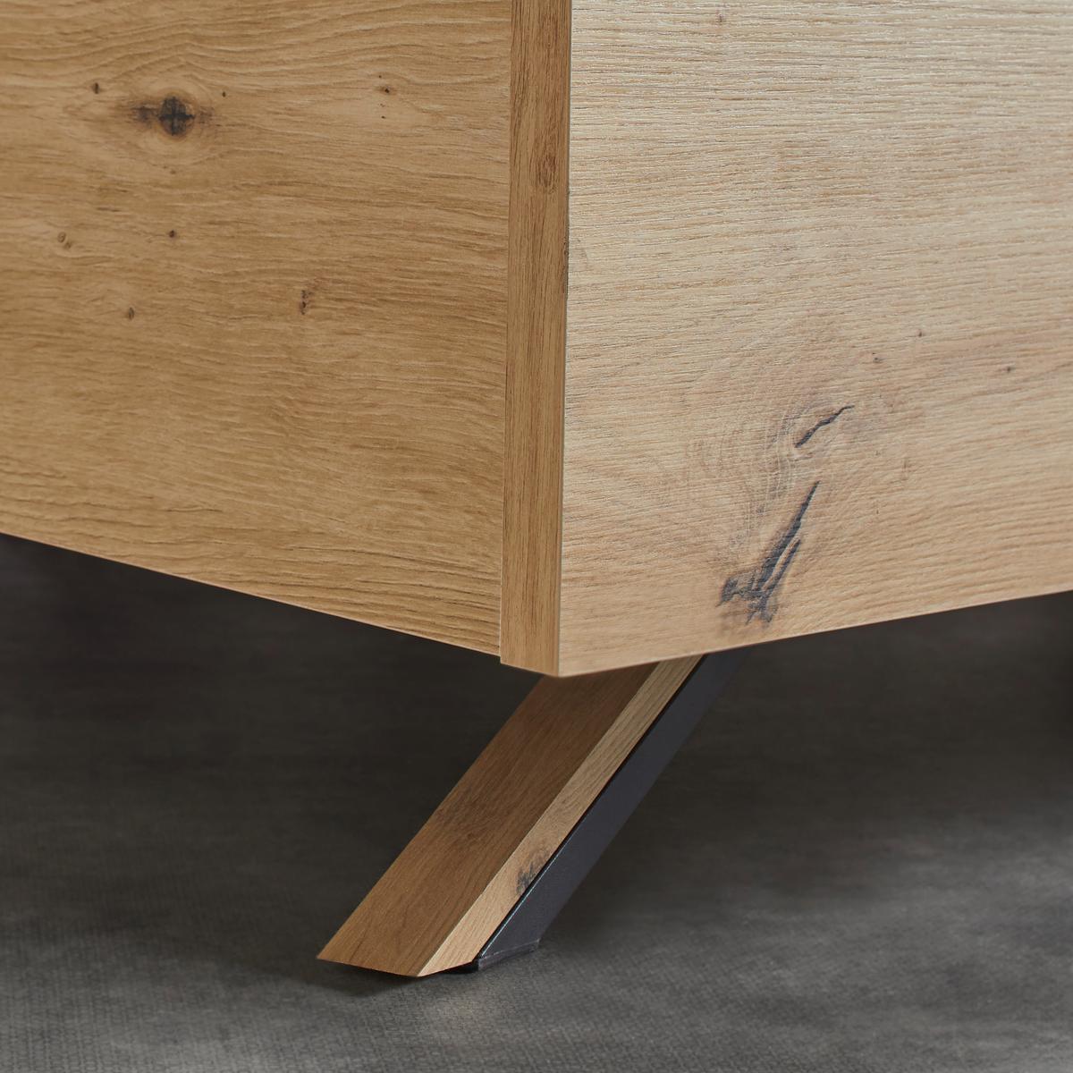 Polsterbett Dormio ca. 180x200 cm Eichefarben/Braun - Eichefarben/Schwarz, MODERN, Holz/Textil (180/200cm) - Bessagi Home