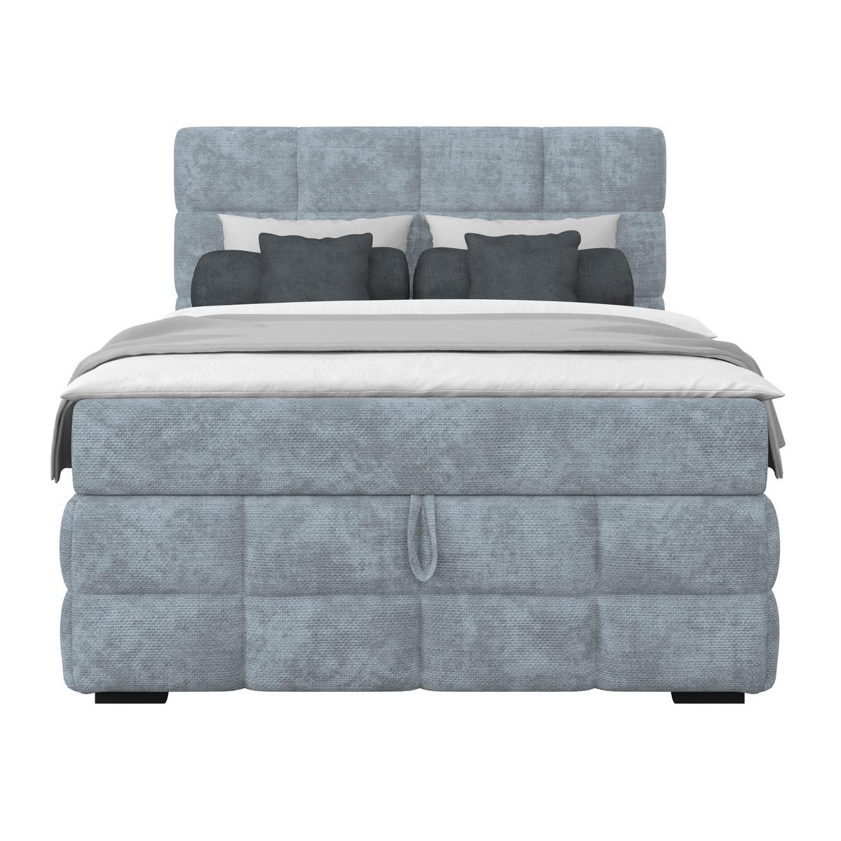 PAT BOX VEGA - albastru deschis/verde, Trend, lemn/textil (140/200cm) - Modern Living