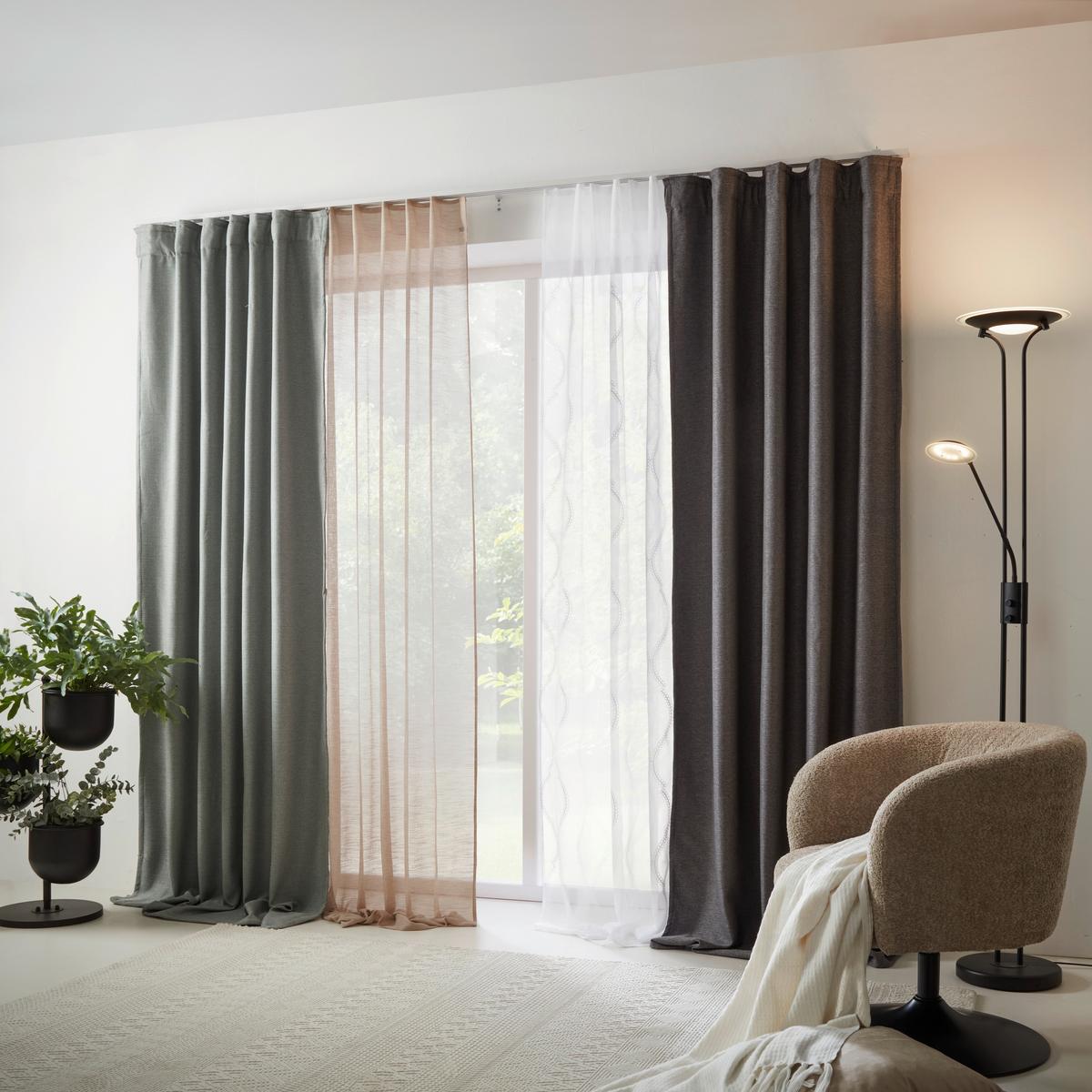 Gotova Zavjesa Orie - bijela, Moderno, tekstil (135/255cm) - Modern Living