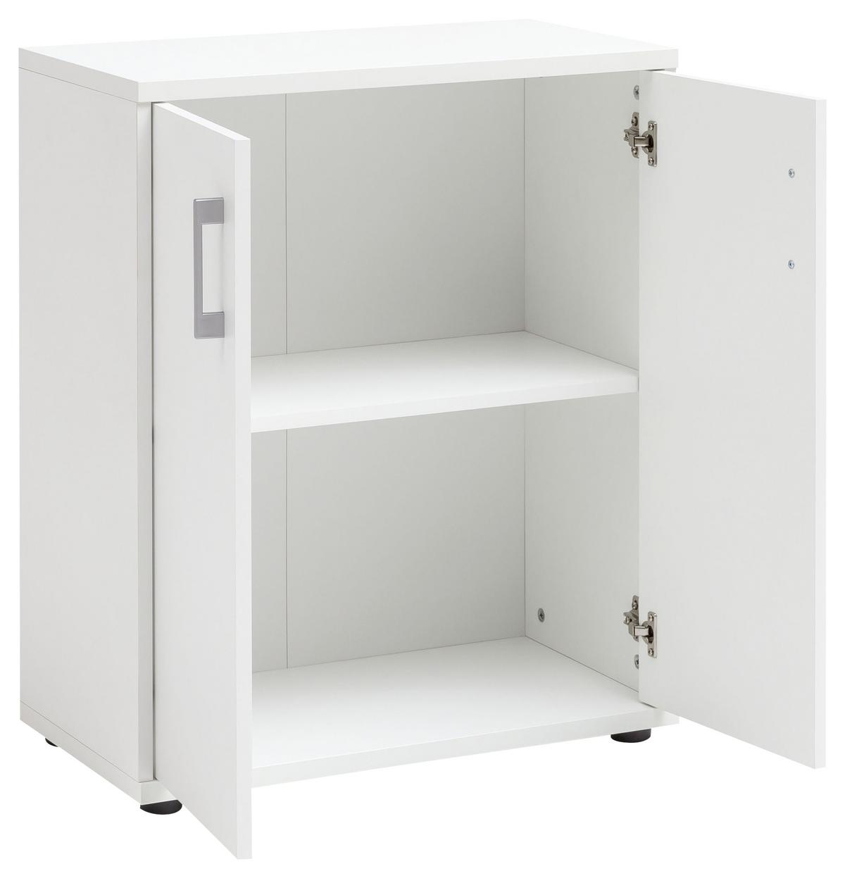 Aktenschrank in Weiß ´Serie 200 B. 65,1 cm Weiß´ - Weiß, Basics, Holzwerkstoff (65,1/77,3/34,5cm) - MID.YOU