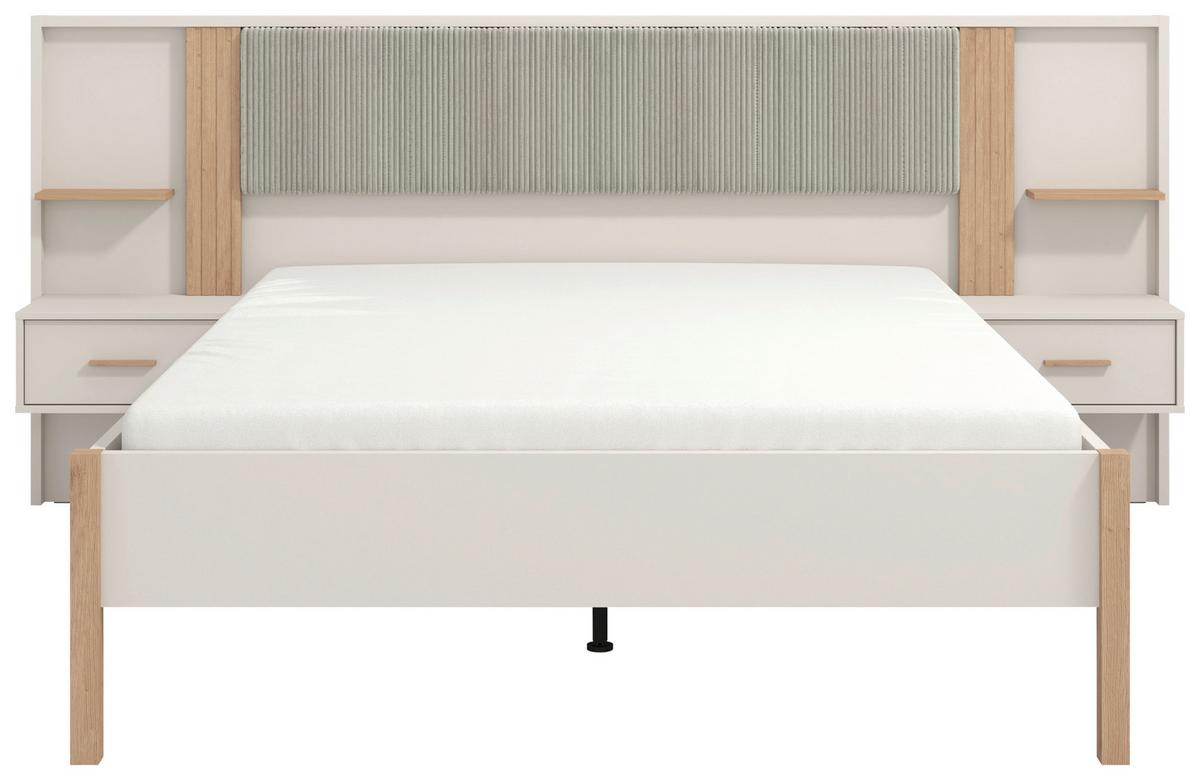Ágykeret Belfort - kasmírszínű/Artisan tölgy, Modern, faalapú anyag (160/200cm)