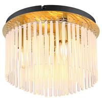 LAMPA SUFITOWA LUDMILLA - czarny/kolor złoty, Design, metal/szkło (32/23cm) - Collet's Monde