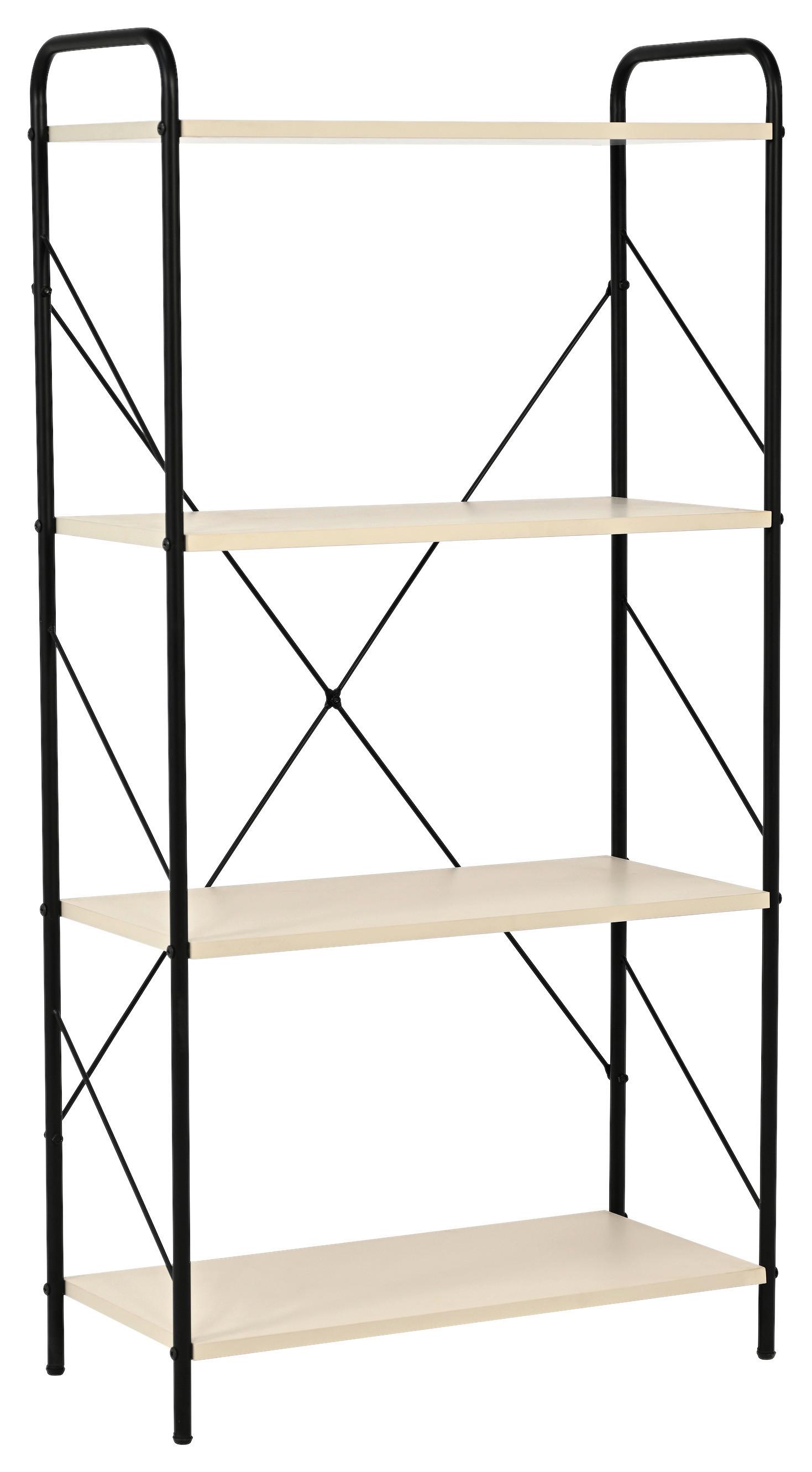 Polica Tom - kašmir/crna, Moderno, drvni materijal/metal (63.2/125/30cm) - Modern Living