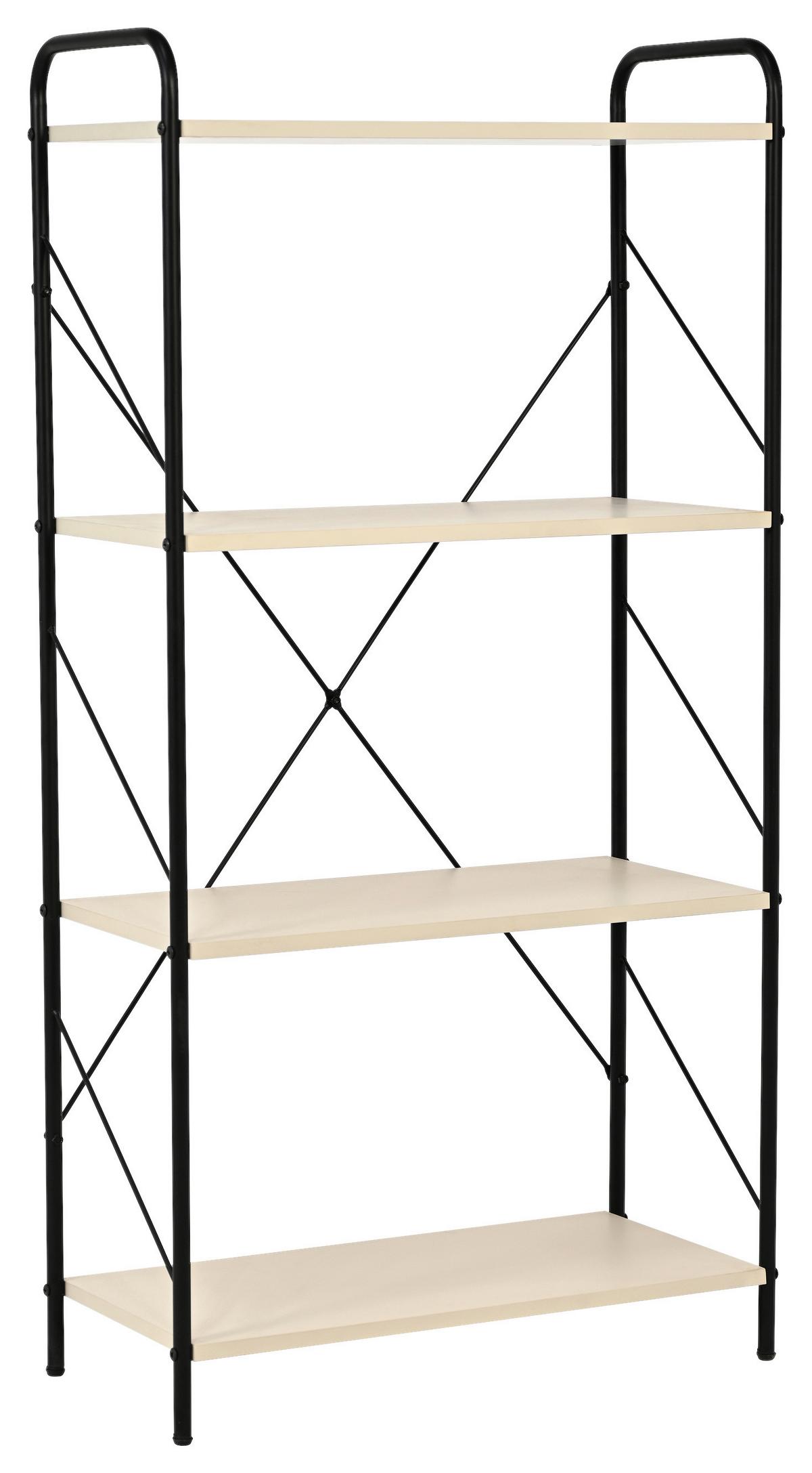 Polica Tom - kašmir/crna, Moderno, drvni materijal/metal (63.2/125/30cm) - Modern Living