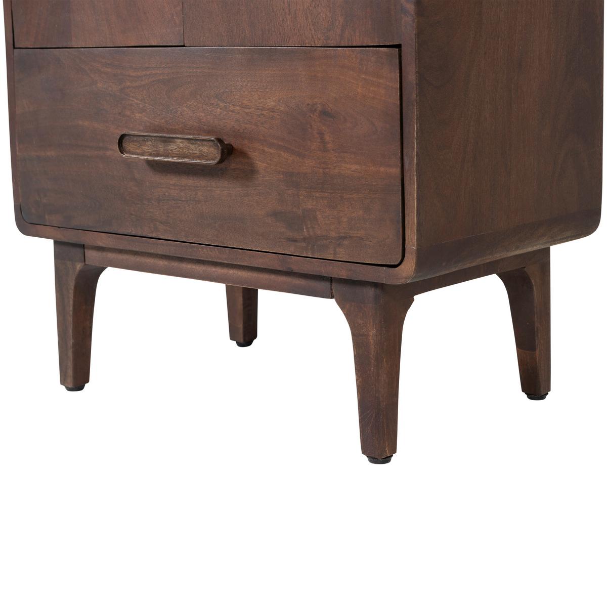 Mehrzweckschrank Liya Mangoholz - Dunkelbraun, Design, Holz (60/200/35cm) - Livetastic