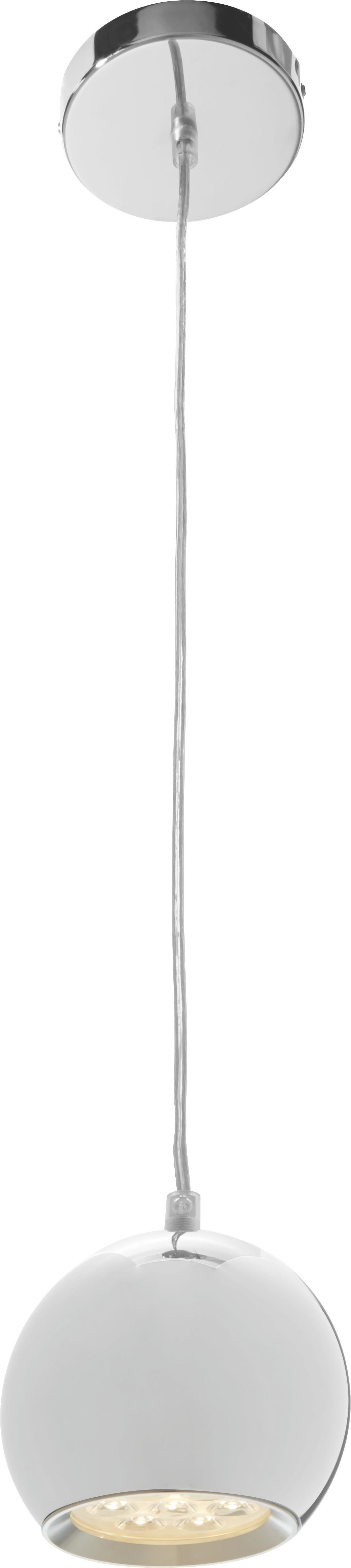 LED-Hängeleuchte max. 1 Watt 'Elliot' - Chromfarben, MODERN, Glas/Metall (12/12/180cm) - Bessagi Home