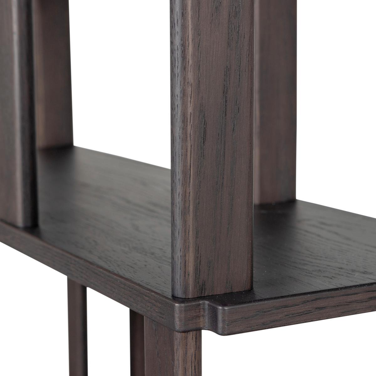 Regal Riss Dunkelbraun B: 90 cm - Dunkelbraun, Design, Holz (90/186/30cm) - Livetastic