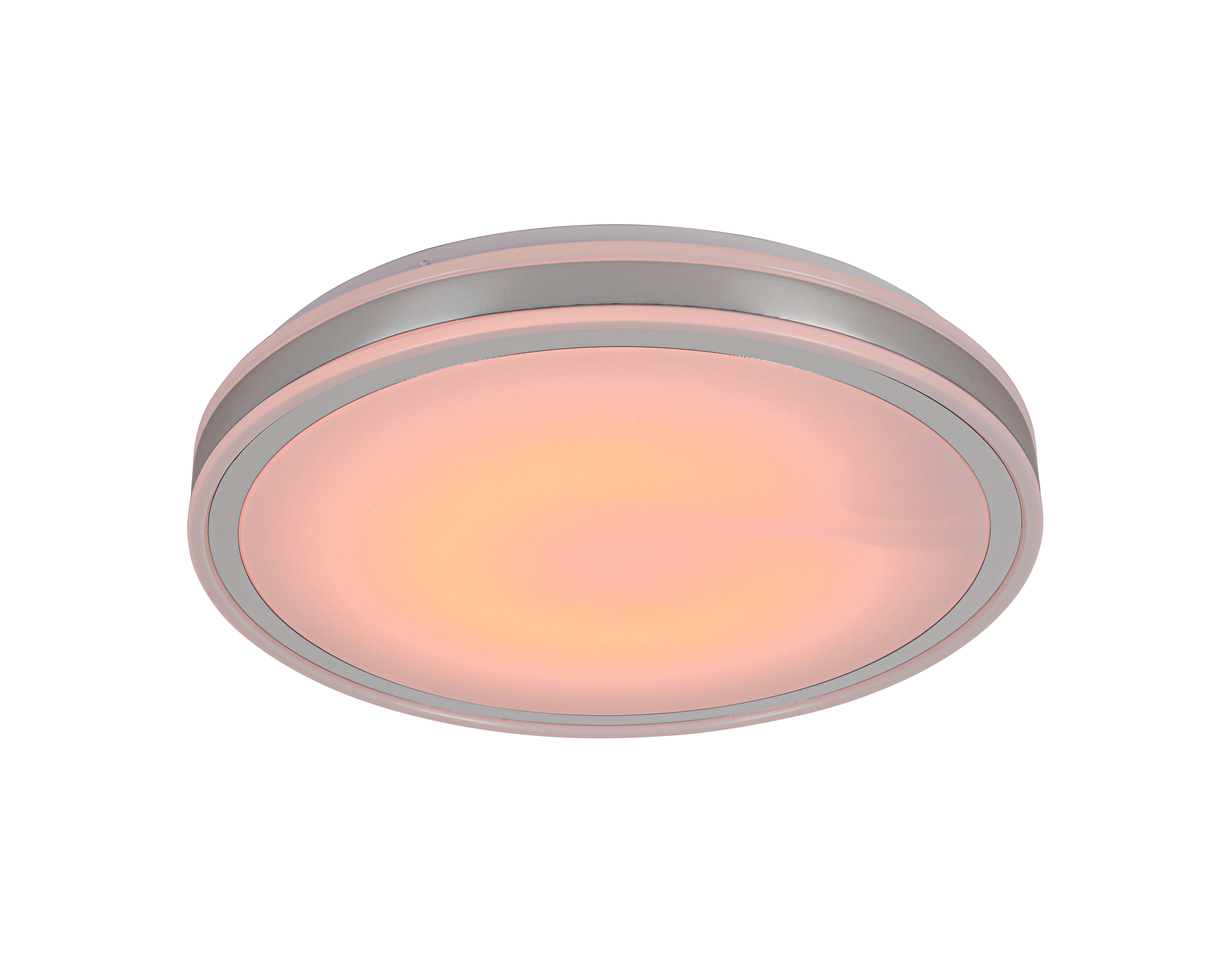 LED-TAKLAMPA FARBI - vit/kromfärg, Modern, metall/plast (38/6cm) - Mömax