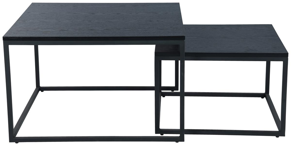 STOLIK KAWOWY CARRARA - czarny, Design, materiał drewnopochodny/metal (80/60/50/40/80/60cm) - MID.YOU