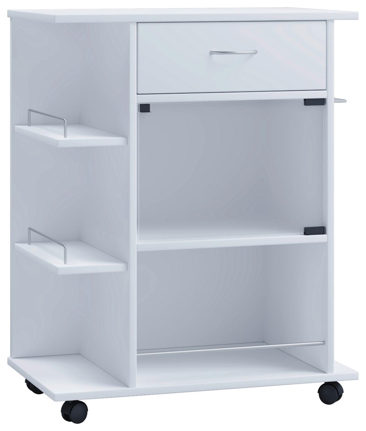 Večnamenski Voziček Pocis, Bela - bela, Moderno, kovina/umetna masa (65/39/80cm) - MID.YOU