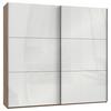 Ormar S Kliznim Vratima Level 36 D - boje hrasta/bijela visoki sjaj, Moderno, drvni materijal/metal (250/236/65cm) - Modern Living