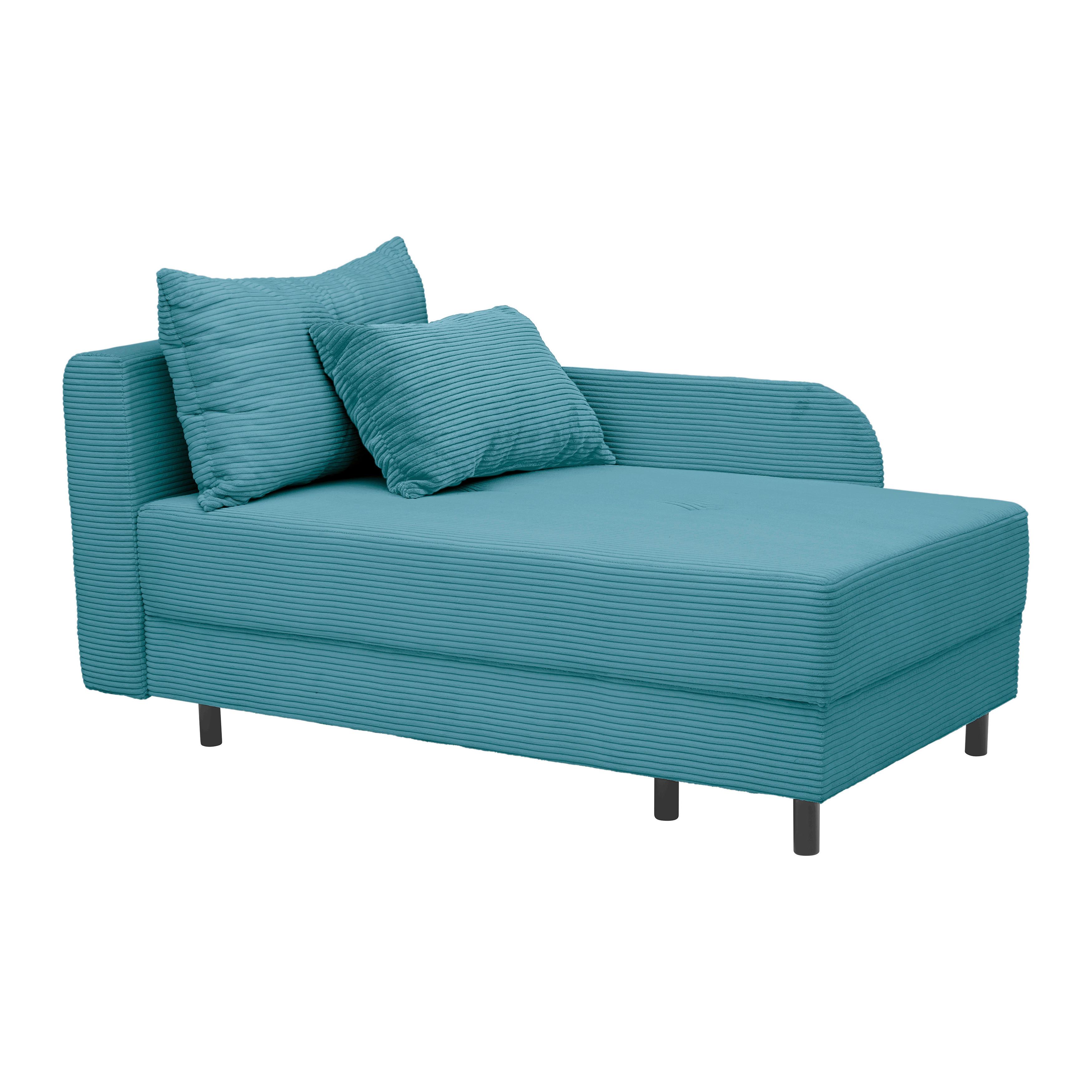 Liege Nova Petrol - Petrol/Schwarz, MODERN, Holz/Textil (85/62/145cm) - Mömax