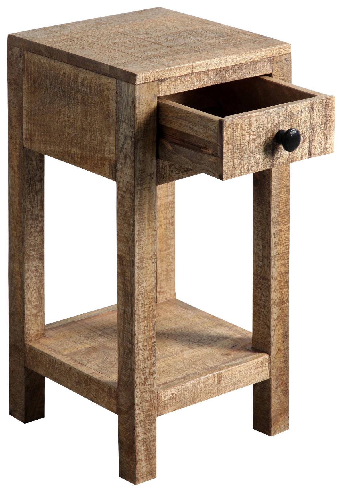 Blumentisch in Naturfarben - Naturfarben, Natur, Holz (30/60/30cm) - Zandiara