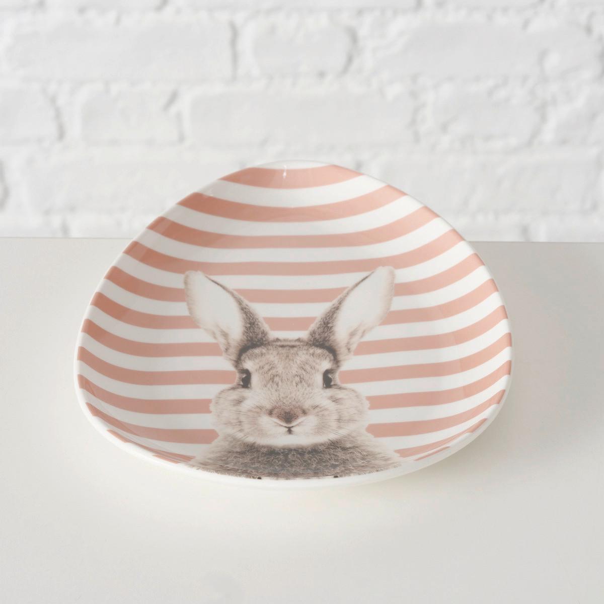 Tányér Fluffy - rózsaszín/fehér, Basics, kerámia (16/20/2cm) - Modern Living