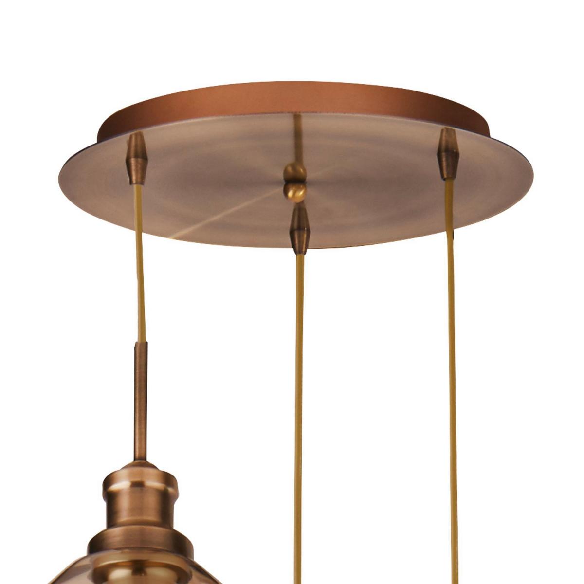 Függőlámpa Mia 5423-3ab - Pezsgő/sárgarézszínű, Design, üveg/fém (51/150cm)