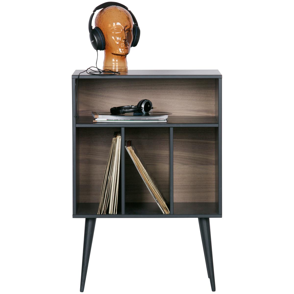 Kommode James Schwarz/Walnussfarben B: 60cm - Walnussfarben/Schwarz, Design, Holz/Holzwerkstoff (60/83/44cm) - Livetastic