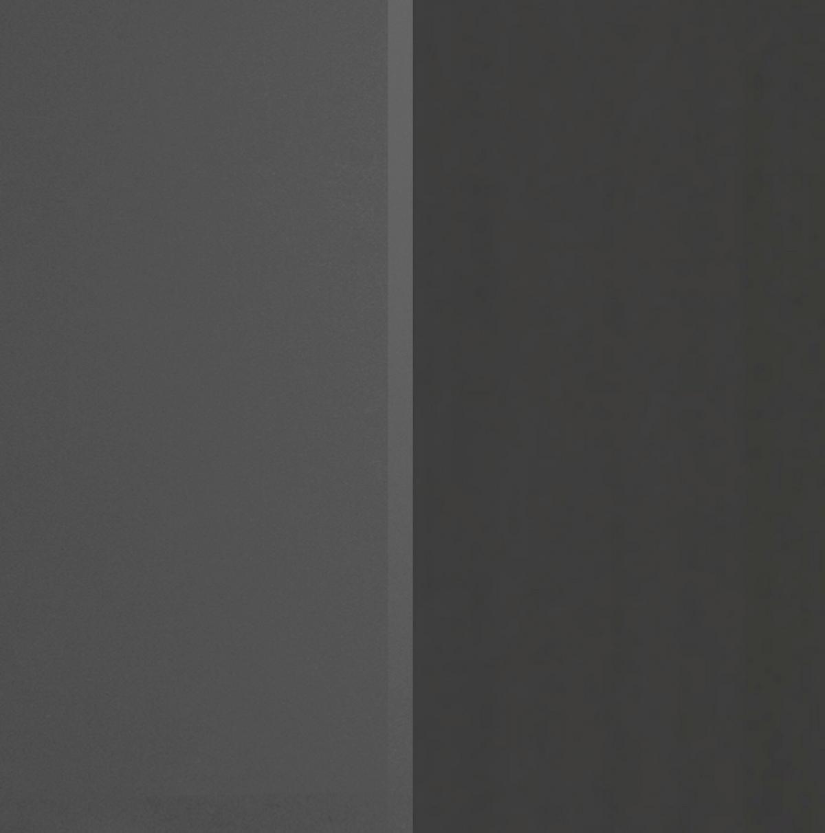 Küchenleerblock Mailand o. Geräte Graphitfarben - Silberfarben/Graphitfarben, MODERN, Holzwerkstoff/Metall (300cm) - Held