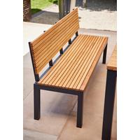 GARTENBANK N86394 - Anthrazit/Robinienfarben, KONVENTIONELL, Holz/Metall (180/84/157,5cm) - Siena Garden