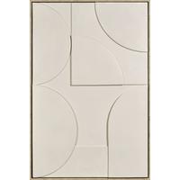 Slika S Okvirom Denise Small 60x90cm - prirodne boje/bež, drvo/tekstil (60/90cm) - Premium Living