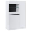 Vitrina Turino Neo - bijela/boje grafita, Trend, staklo/drvni materijal (86/130,8/39,9cm) - Modern Living
