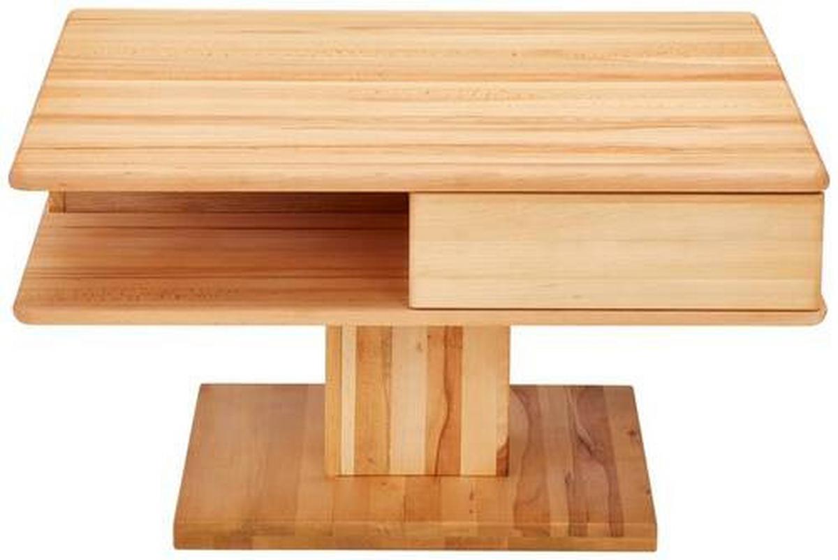 STOLIK KAWOWY LILL - kolor bukowy, Konventionell, drewno (80/80/47cm) - Linea Natura