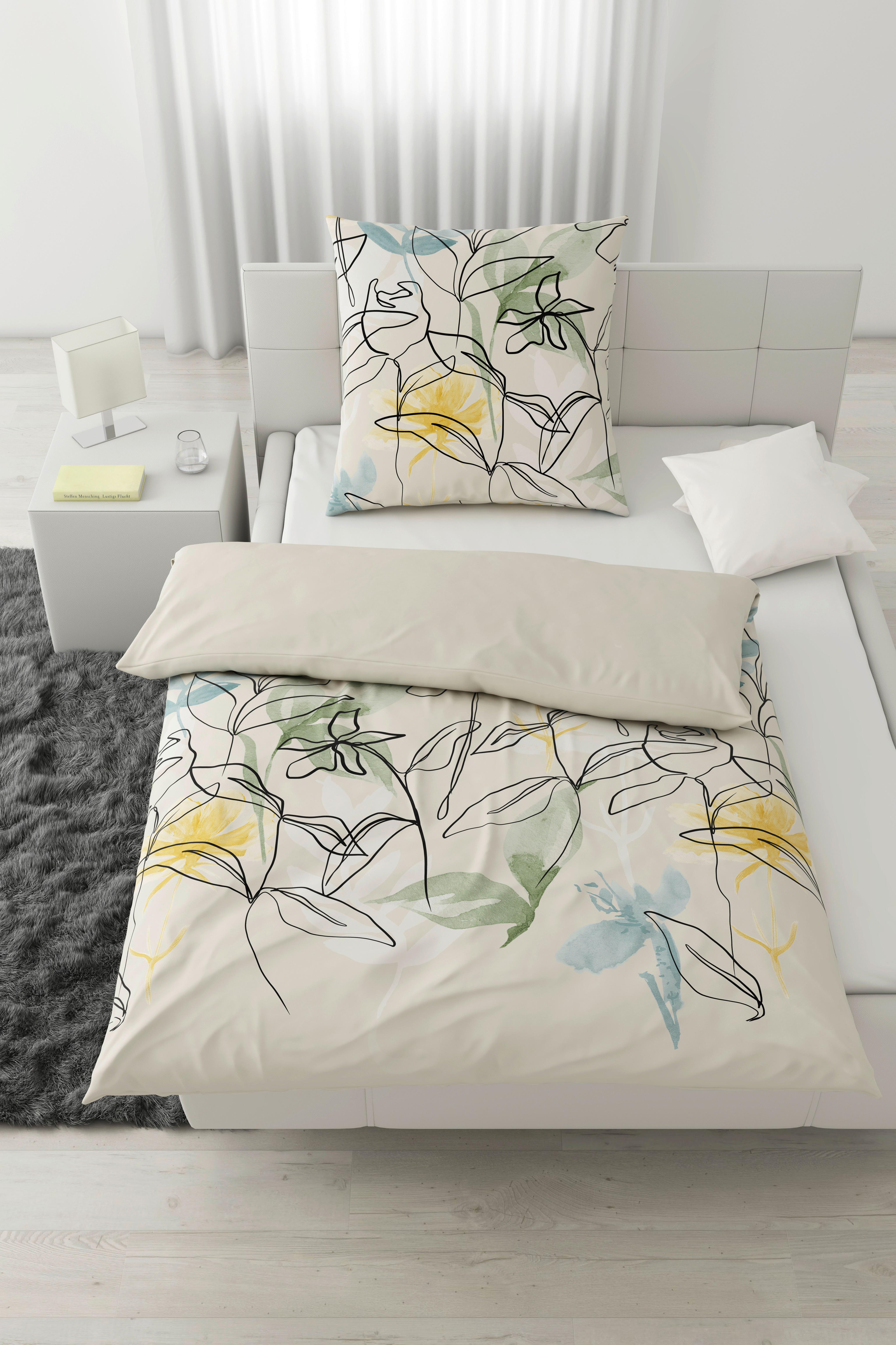 Bettwäsche Florentina in Weiß ca. 135x200cm - Weiß, KONVENTIONELL, Textil (135/200cm) - Modern Living