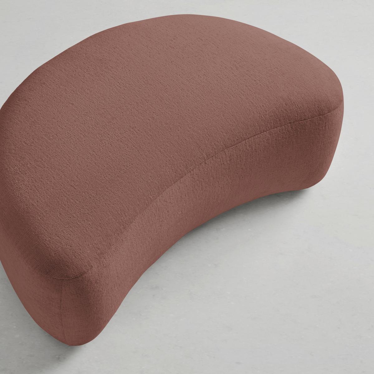 Hocker Leonas Rosa - Schwarz/Rosa, MODERN, Kunststoff/Textil (102/42/66cm) - Premium Living