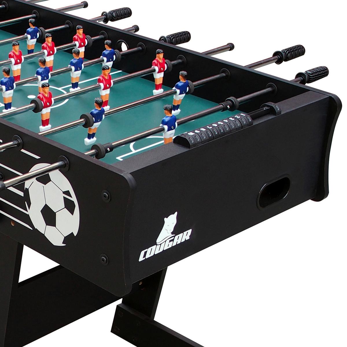 Tischfußball Scorpion Kick in Schwarz - Schwarz, MODERN, Holz (121/61/81cm) - Ambia Garden
