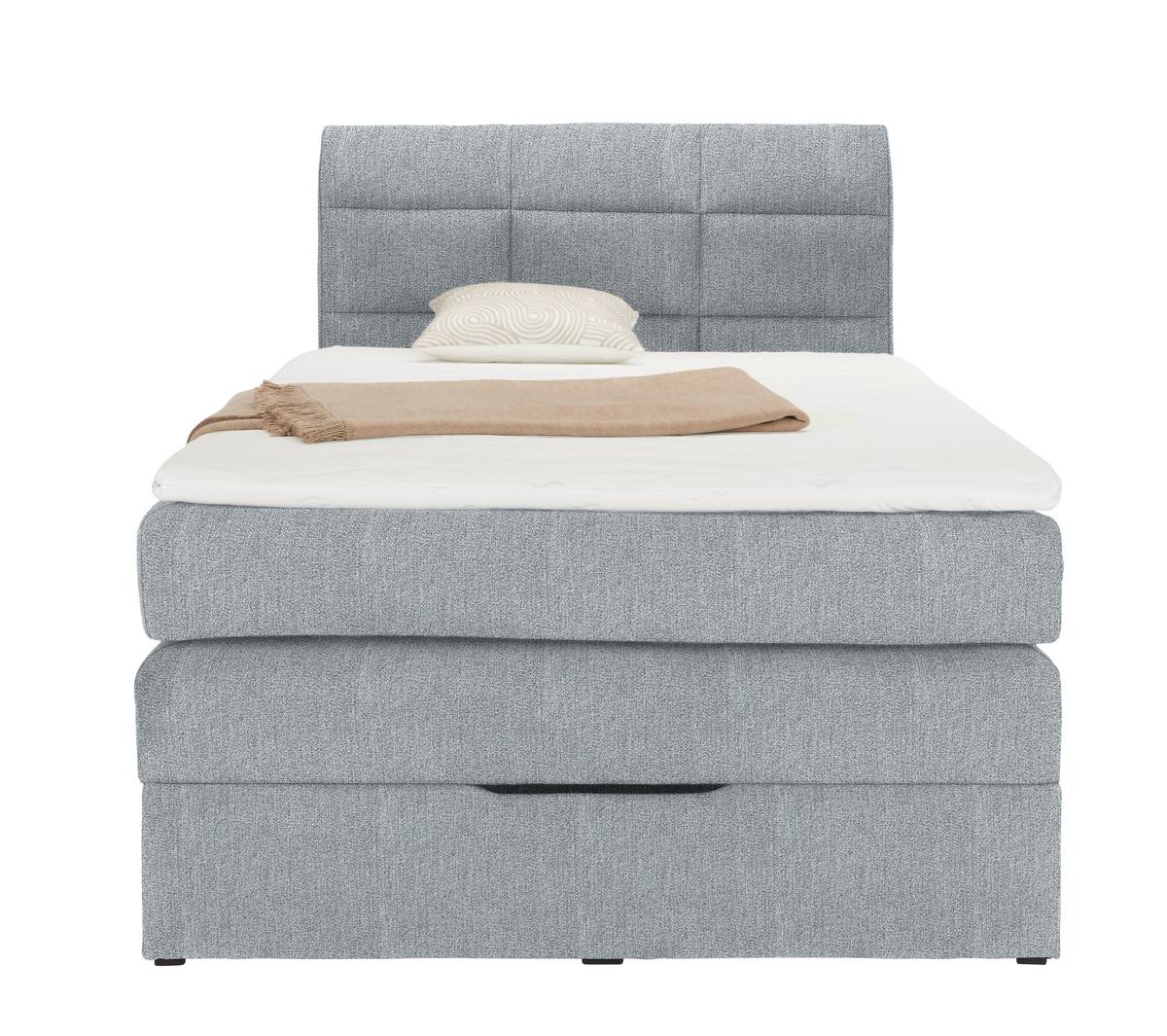 Boxspringbett Runner in Hellgrau ca. 120x200cm - Hellgrau, Textil (120/200cm) - Mömax